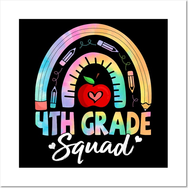 4th Grade Squad Back To School Fourth Grade Teacher Girls Wall Art by Davito Pinebu 